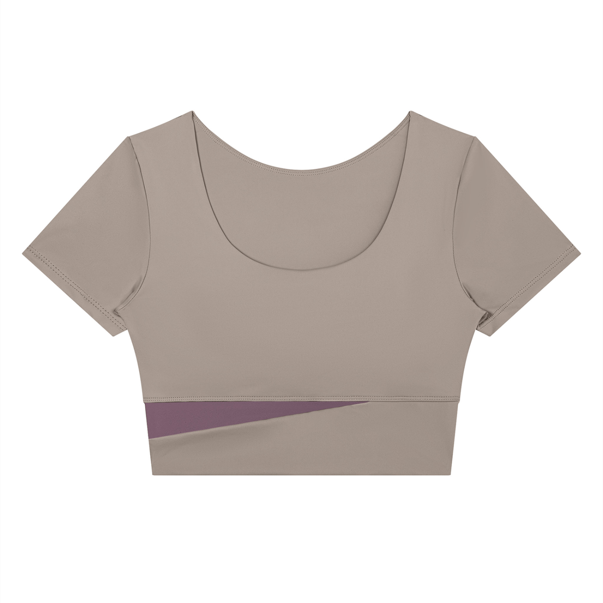 Women's Panelled Crop Yoga T-Shirt