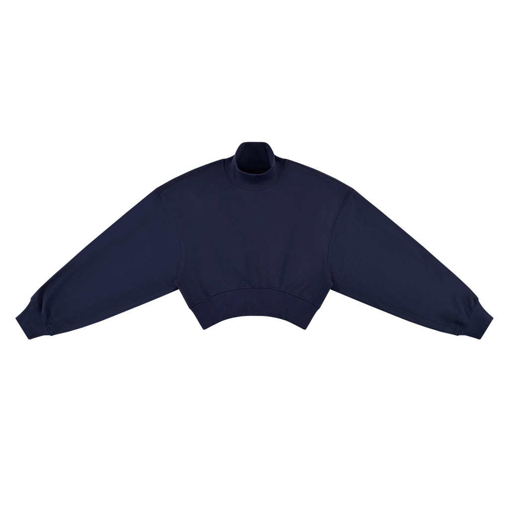 Women's Crop Mock Neck Sweatshirt