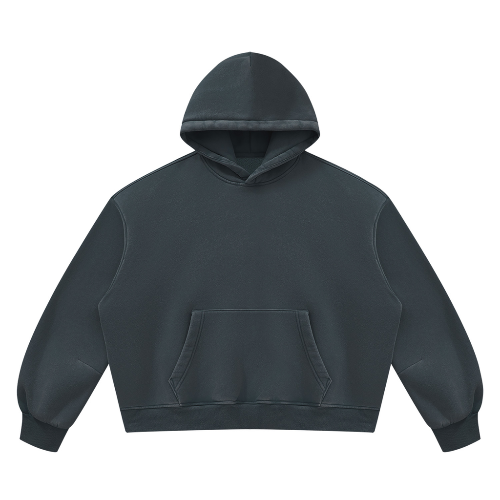 Unisex Vintage Wash Boxy Fleece Hoodie