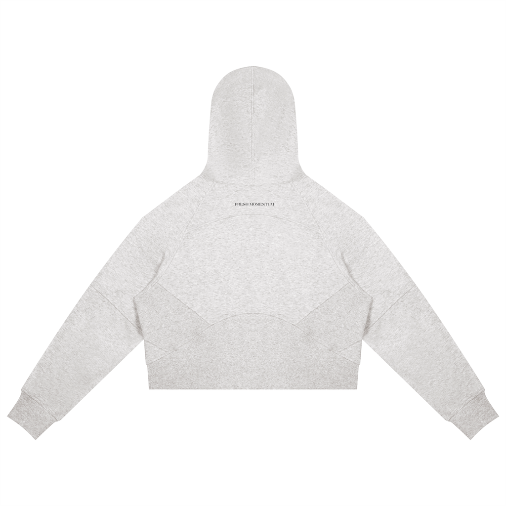 Cropped Zip-Through Hoodie