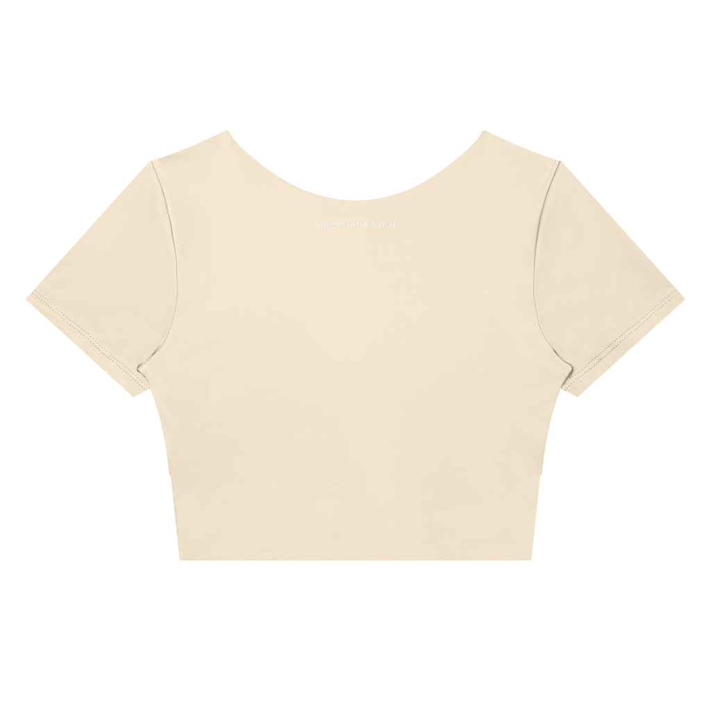 Women's Panelled Crop Yoga T-Shirt
