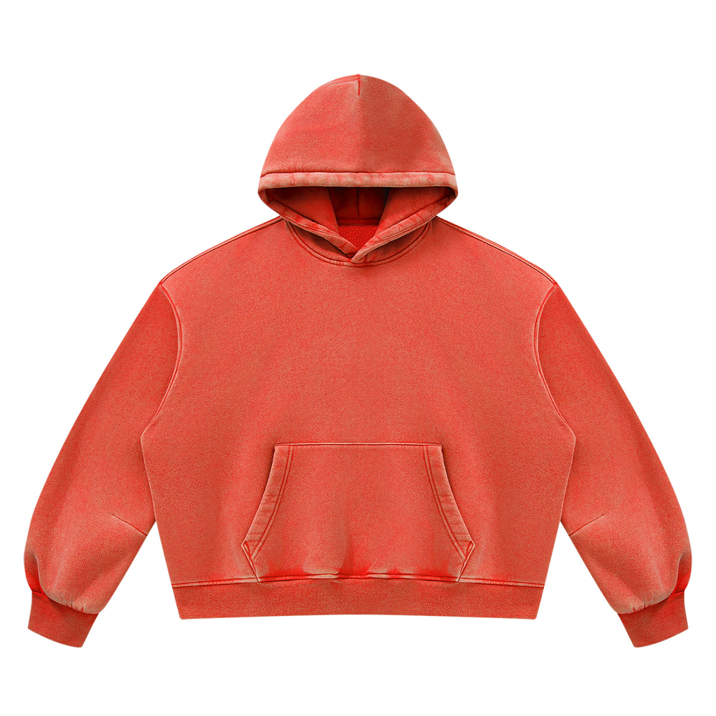 Unisex Vintage Wash Boxy Fleece Hoodie