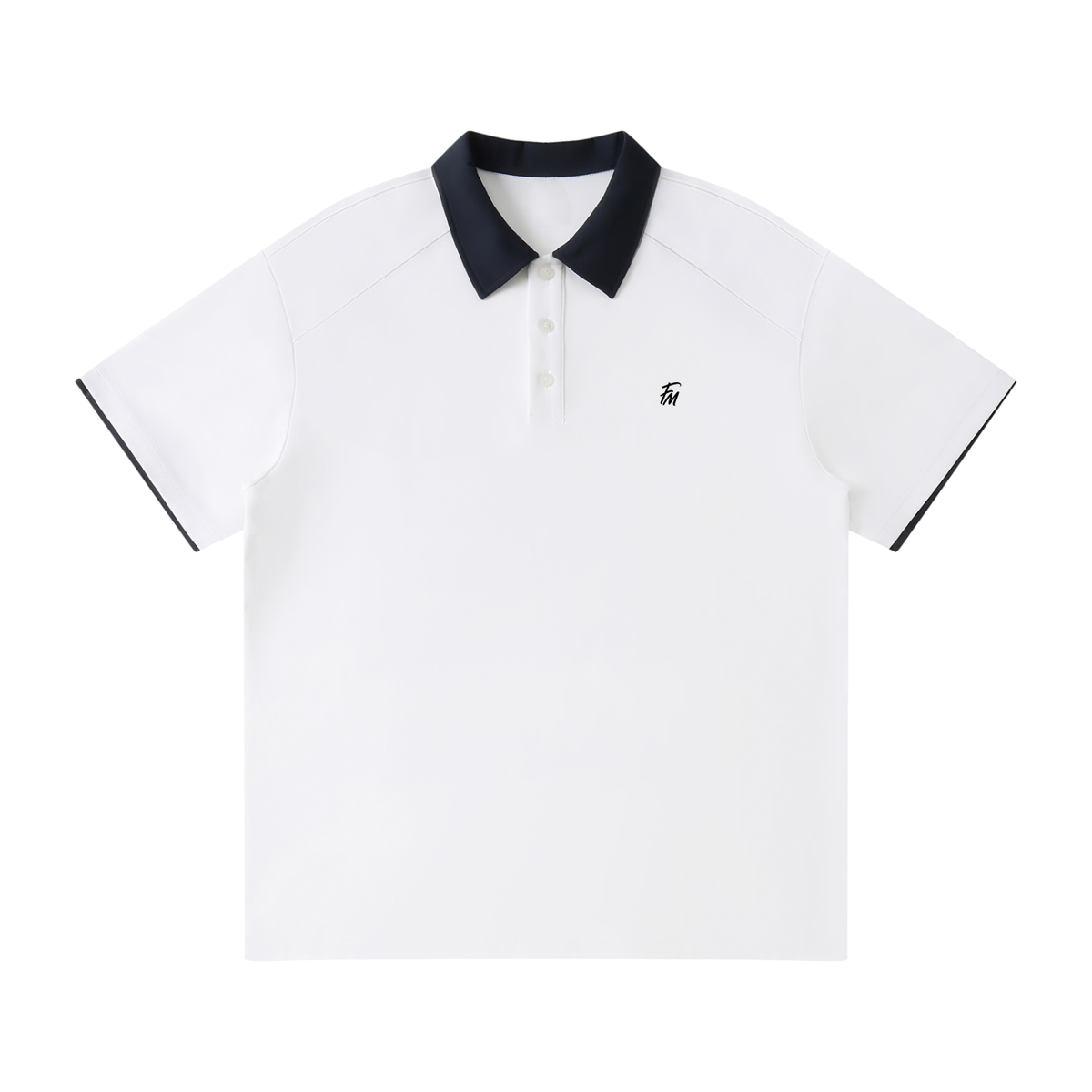 Contrast Collar Raglan Polo Shirt
