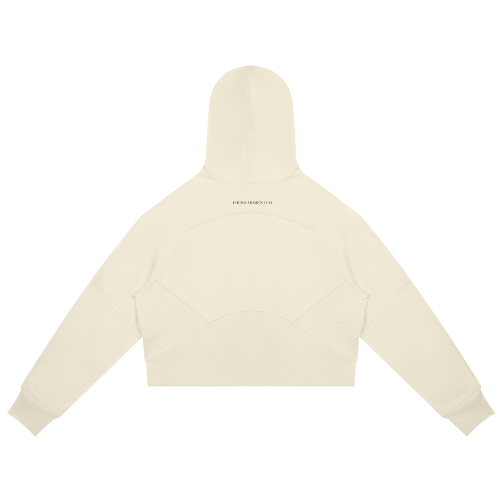 Cropped Zip-Through Hoodie