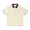 Contrast Collar Raglan Polo Shirt