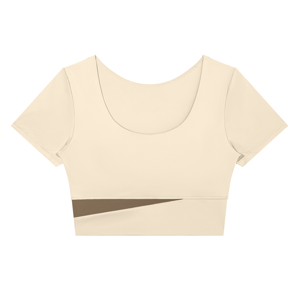 Women's Panelled Crop Yoga T-Shirt
